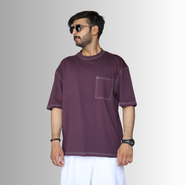 Ebblino Drift – Mehroon Drop Shoulder / Baggy Shirt