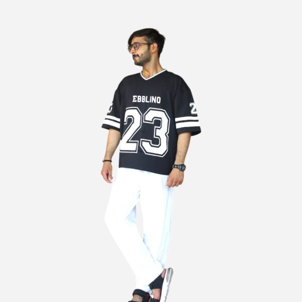 Ebblino Flex – Black V-Neck Baggy T-Shirt